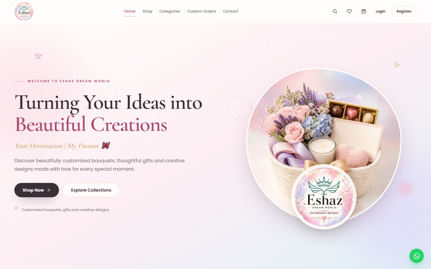 Eshaz Dream World homepage